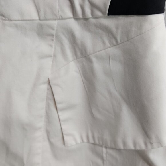 Bebe Sz 4 Black White Monochrome Sweetheart Neckline Peplum Dress Club Party Out - Picture 12 of 14